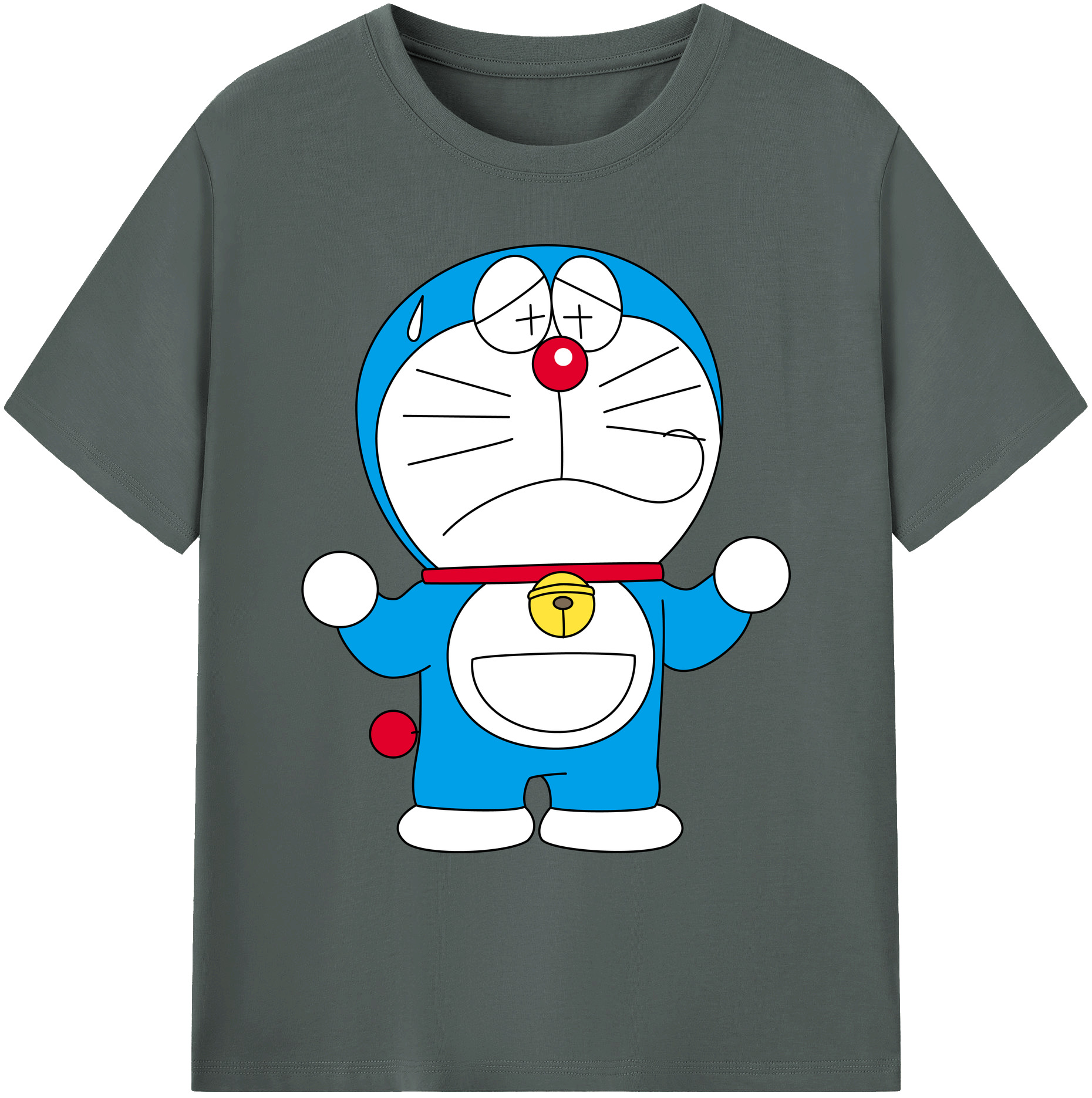 （画像用） ドラえもん Doraemon 綿100％ メンズ半袖Tシャツ｜肌触りやわらか＆通気性
